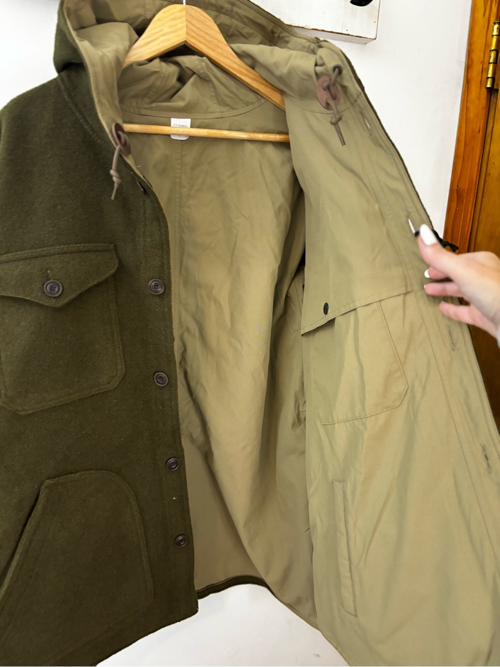 Filson Snohomish Reversible McKinley Green New Wool Military-Style Field Jacket - Picture 13 of 13